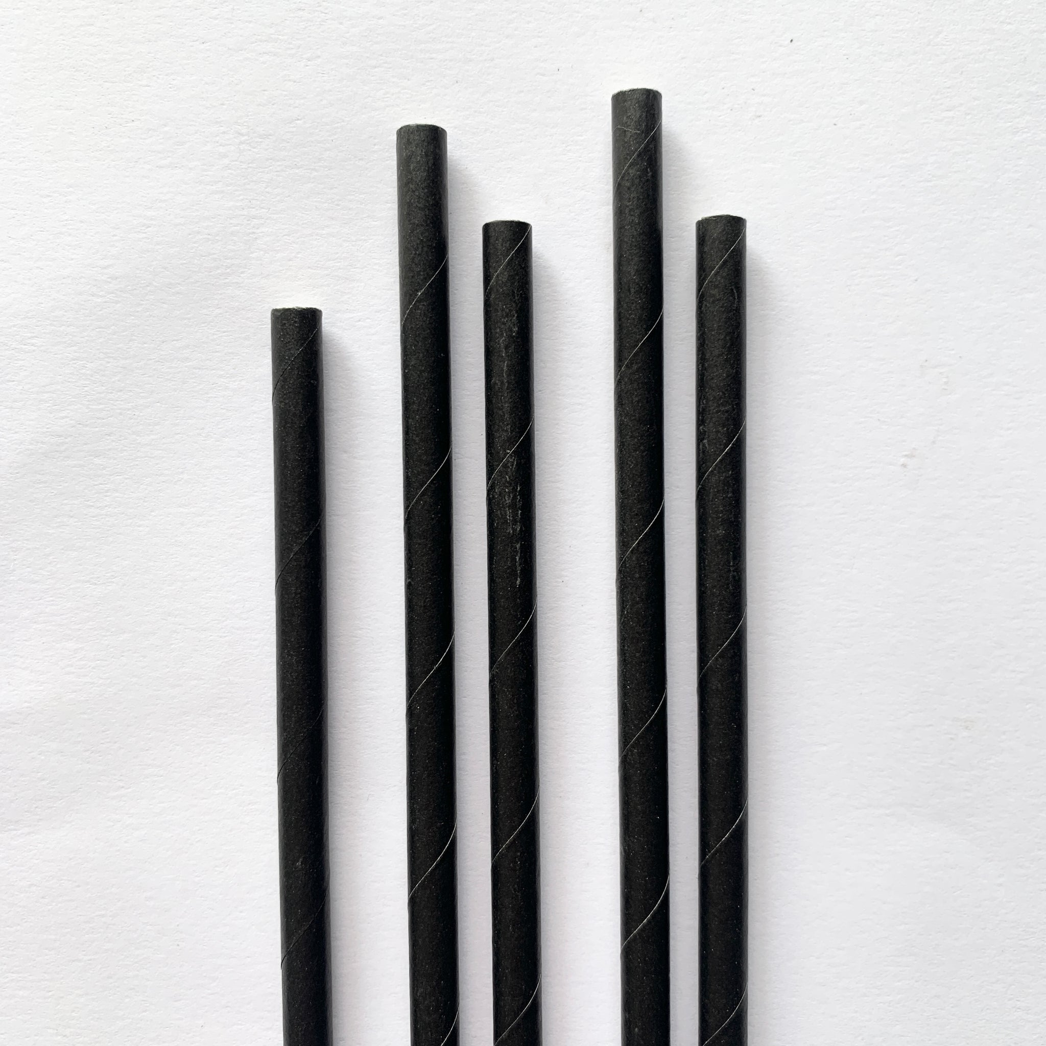 Szívószálak - Papír szívószál fekete SMOOTHIE 8x216 mm - 250db/cs - Greenstic