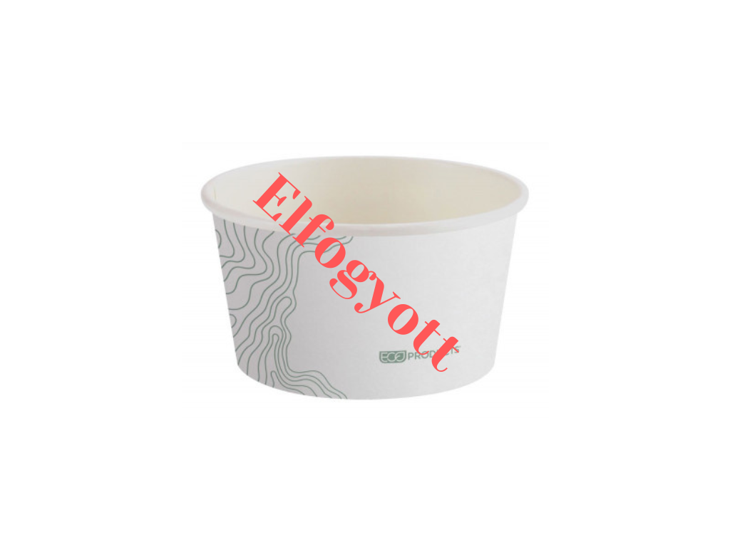 Leveses dobozok - Fehér/szürke eco leveses tégely 12oz (355 ml) - 25/cs - Greenstic