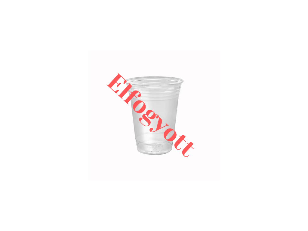 PLA poharak - Műanyag pohár (PLA) minta nélkül - 390 ml - 50 db/cs - Greenstic