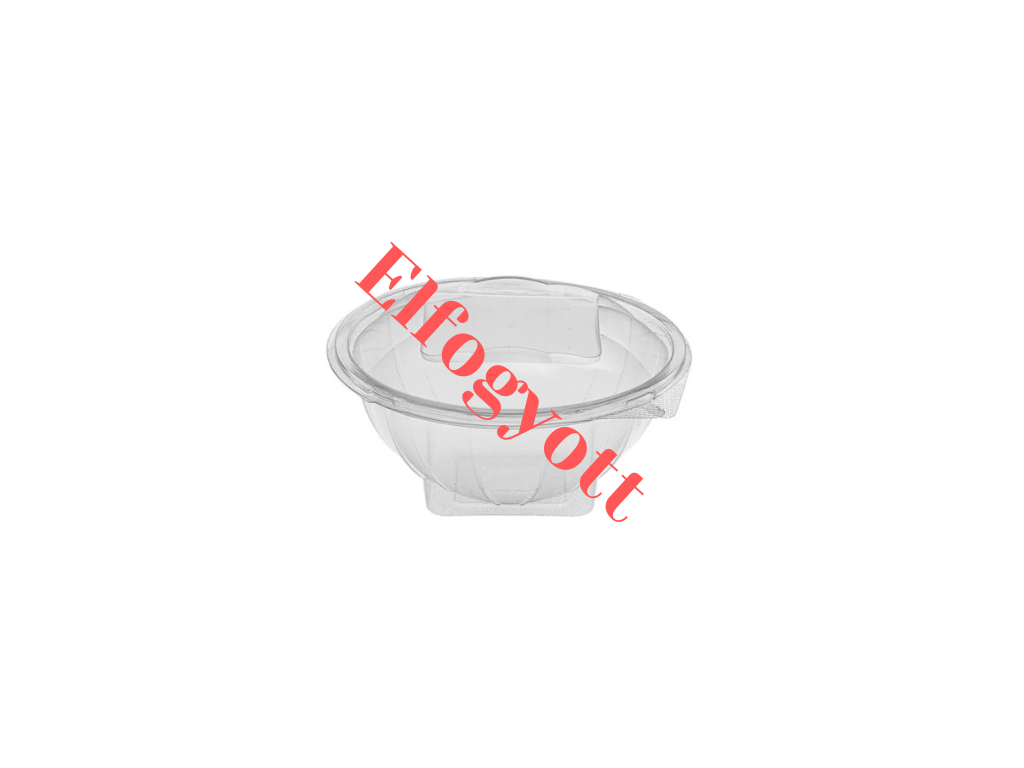 Műanyag dobozok - Műanyag salátás tál tetővel 1000 ml - 50 db/cs, egybefedeles - Greenstic