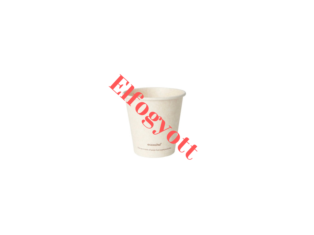 Papír poharak - Cukornád pohár PLA bevonattal-PRÉMIUM 120 ml - 50 db/cs - Greenstic