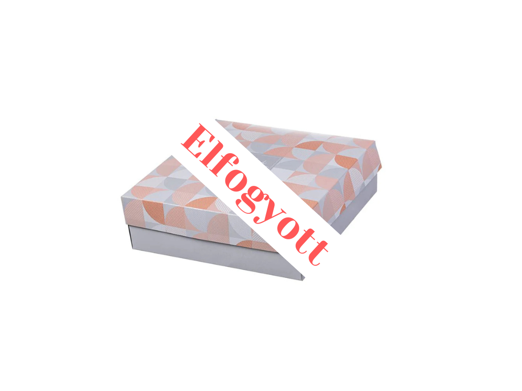 Desszertes dobozok - Papír sütis doboz mintás 30x30x10 cm - (49 db/10 kg) - 1 csomag - Greenstic