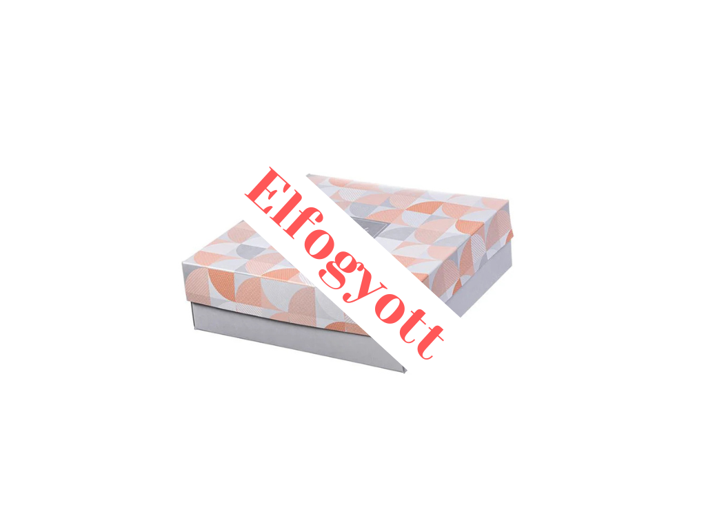 Desszertes dobozok - Papír sütis doboz mintás 25x25x8 cm - (70 db/10 kg) - 1 csomag - Greenstic