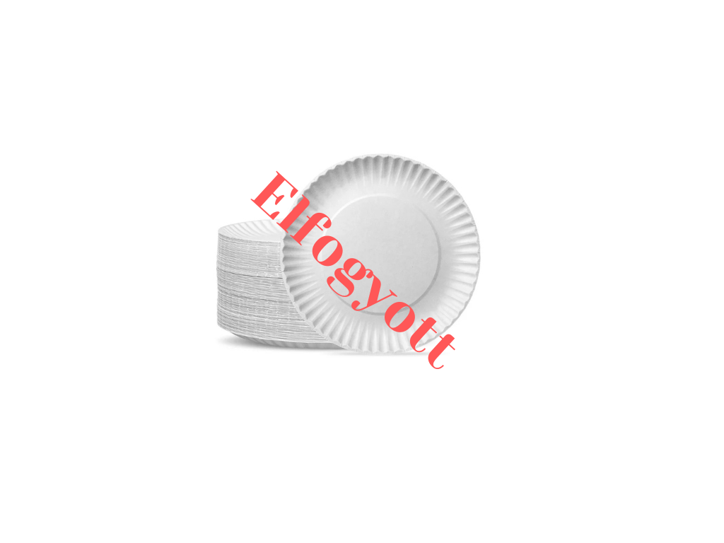 Papírtálca - Kör papírtálca, fehér 29 cm - 100 db/csomag - Greenstic