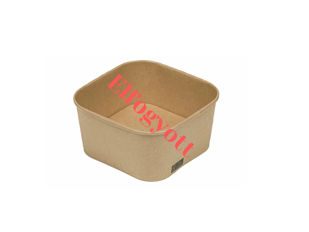 Ételes doboz kraft "Cube" 1230 ml - 50 db/csomag, mikrózható