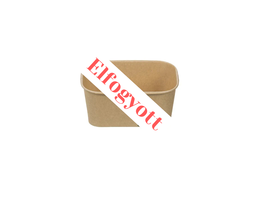 Kraft papír dobozok tetővel - Ételes doboz kraft "Brick" 1000 ml - 50 db/csomag, mikrózható - Greenstic