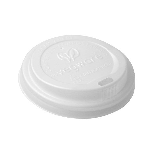 Papír poharak - Tető papírpohárhoz, fehér átmérő 72 mm 50 db/csomag, CPLA - Greenstic