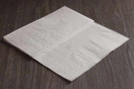 Szalvéta - Egyrétegű szalvéta fehér 33x33 cm (1/4) - 900 db/csomag - Greenstic