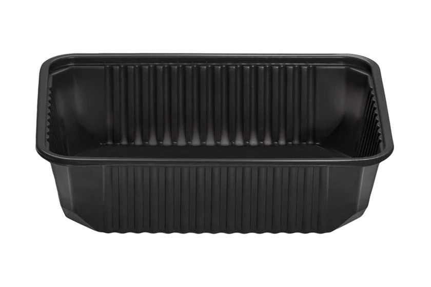 Műanyag dobozok - Fekete műanyag ételtároló konténer 750 ml - 50 db/cs - Greenstic
