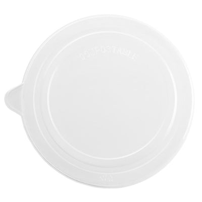 Salátás doboz - PLA tető papír salátás tálhoz, átlátszó, átmérő 150 mm - 50 db/cs - Greenstic