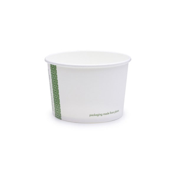 Leveses dobozok - Papír leveses pohár 235 ml átmérő 90 mm – 50 db/csomag, fehér - Greenstic