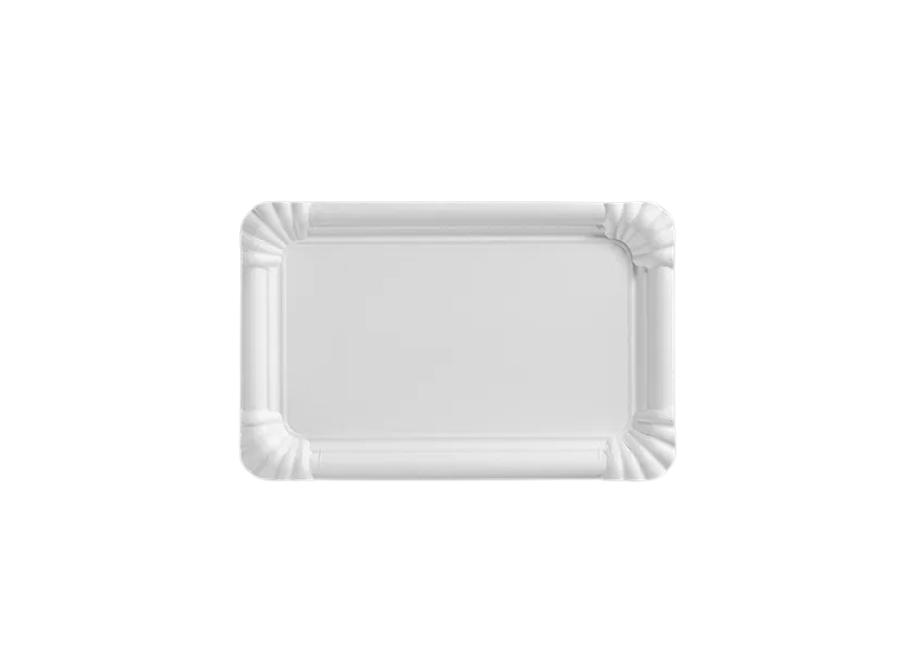 Papírtálca - Szögletes papírtálca, fehér 13 x 20,5 cm - 250 db/csomag - Greenstic