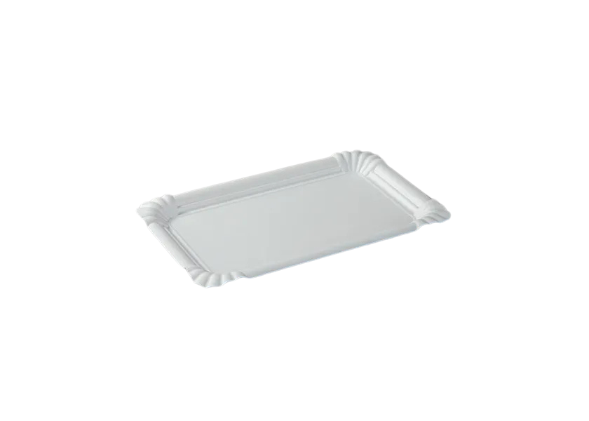 Papírtálca - Szögletes papírtálca, fehér 13 x 20,5 cm - 250 db/csomag - Greenstic