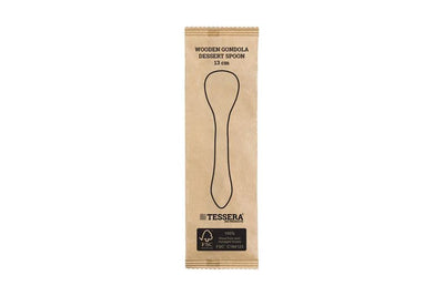 Evőeszközök - Fa kiskanál csomagolt 130 mm - 100 db/csomag - Greenstic