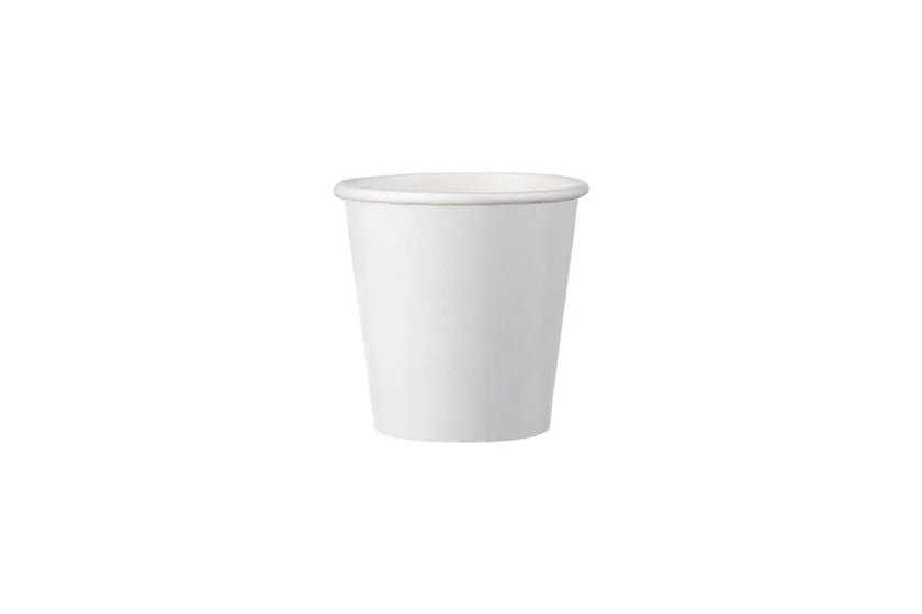 Papír poharak - Fehér szimpla falú papírpohár 120 ml- 4oz - 50 db/cs - Greenstic