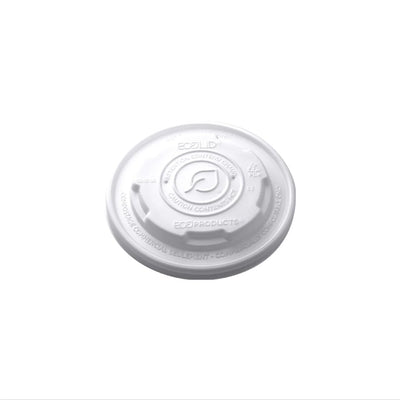 Leveses dobozok - CPLA tető papír leveses pohárhoz 115 mm - 50 db/csomag - Greenstic