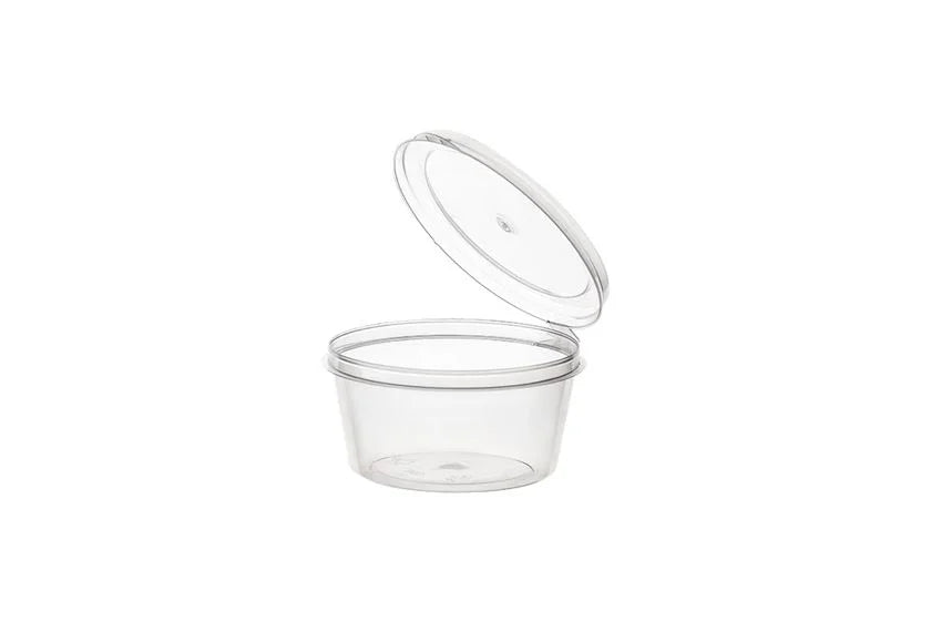 Műanyag dobozok - Egybefedeles öntetes, szószos tálka 100 ml - 50 db/csomag, PP - Greenstic