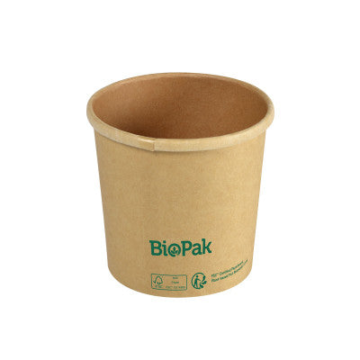 Prémium barna papír leveses pohár (PLA bevonattal)360 ml - 25/cs-0