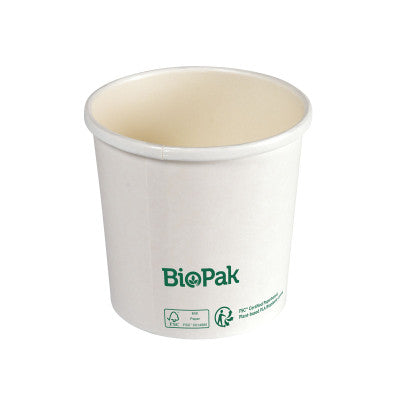 Prémium fehér papír leveses pohár (PLA bevonattal)360 ml - 25/cs-0