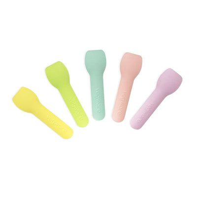 Evőeszközök - Papír kiskanál színes, fagylaltos 90 mm - 50 db/csomag - Greenstic