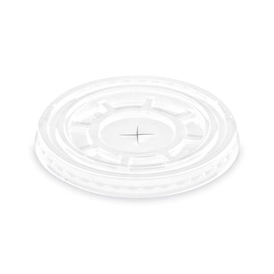 PLA poharak - Sík tető lyukkal, átlátszó 50 db/cs, PLA ,3-4 dl-es pohárra - Greenstic