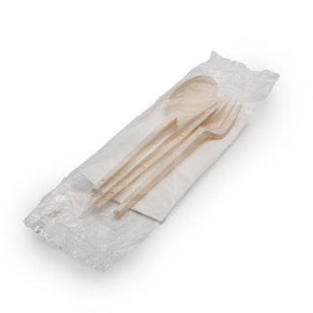 Eco csomagolt evőeszköz (villa,kés,kanál,szalvéta) 100/500