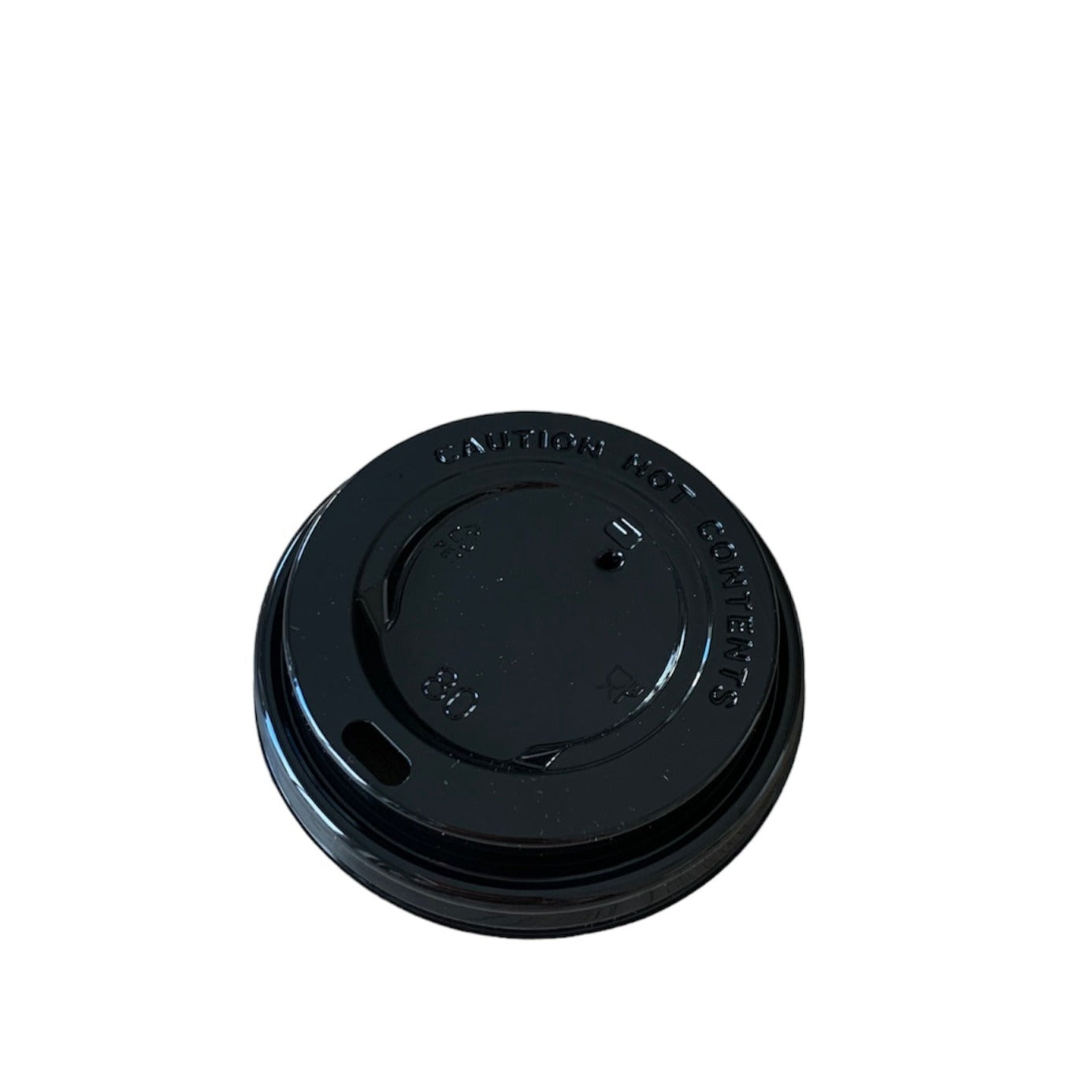 Kávés kiegészítők - Kávéspohár tető-fekete 80mm 50 db/cs - Greenstic