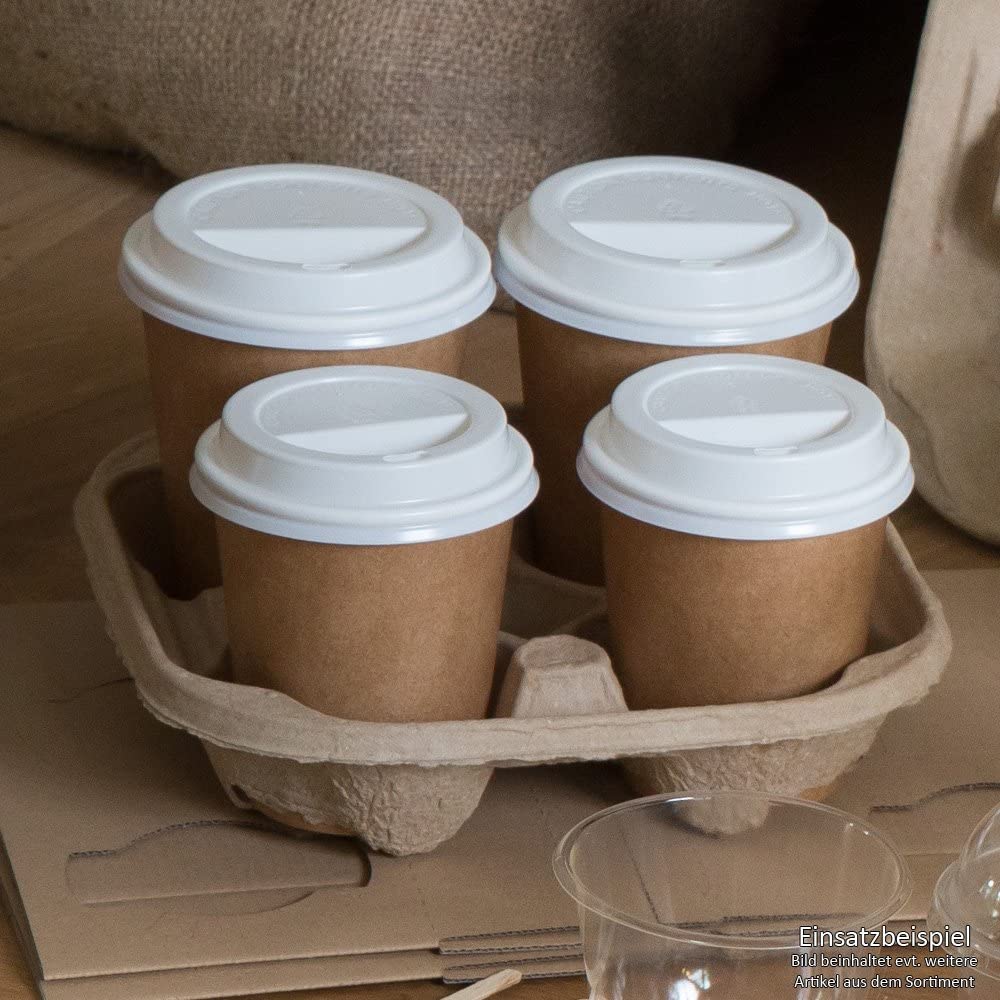 Coffee cup with lid - white 80 mm 100 pcs
