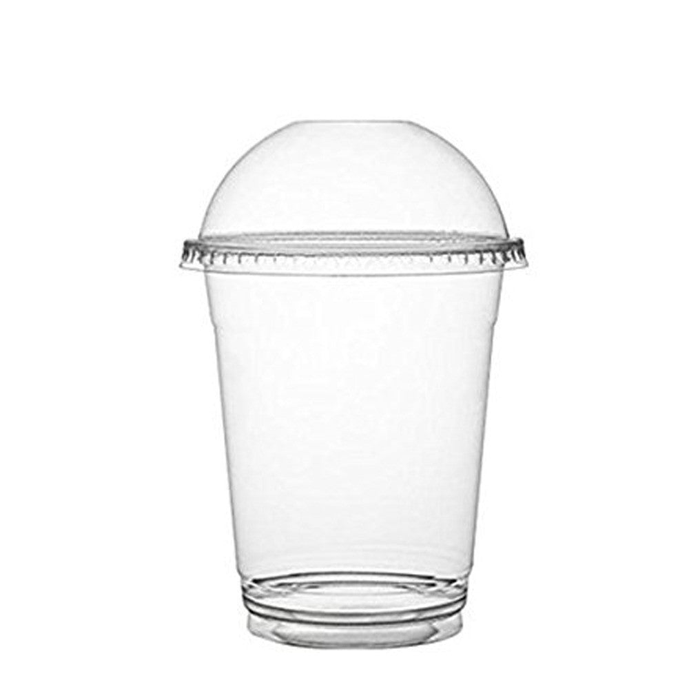 PLA poharak - Félgömb tető szívószál metszettel - 50/cs - Greenstic