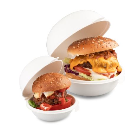 Cukornád menüboxok - Cukornád hamburger doboz GOURMET MINI - 40 db/cs - Greenstic