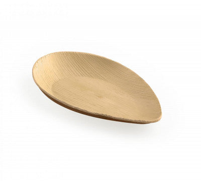 Prémium tányér - Pálmalevél csepp alakú tál - (200x127xh30/12 mm), 20 db/csom - Greenstic