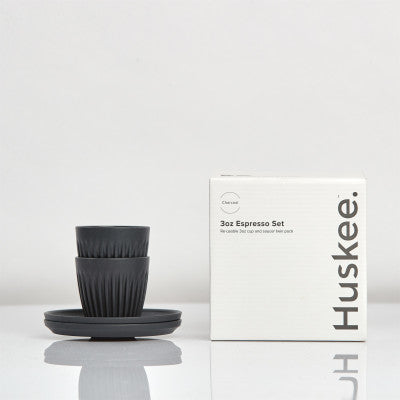 HuskeeCup-Black 3 oz Espresso Set - 2pcs/cs