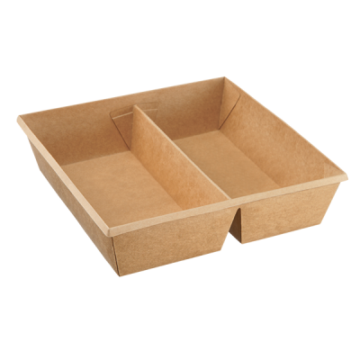 Takeaway paper box divided - Eco-tray 1200 ml - 20 pcs/cs