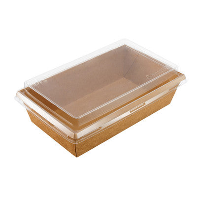Transparent high lid for 800 ml eco tray - 50/cs
